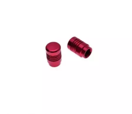 Nakrętki wentyla aluminiowe kapturki 2szt Czerwone - AW54012