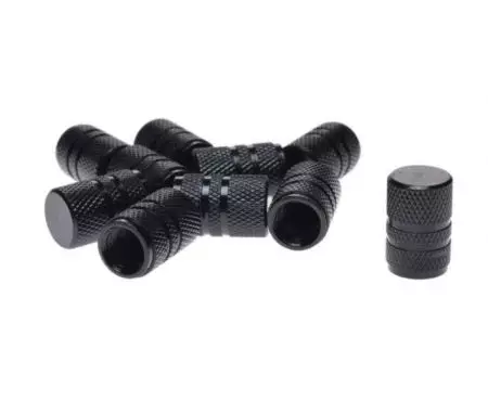 Nakrętki wentyla AV aluminiowe kapturki 10szt Czarne - AW542176