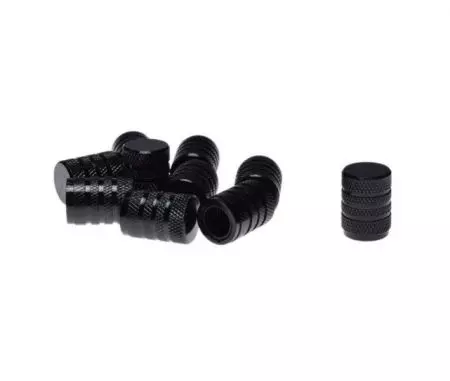 Nakrętki wentyla AV aluminiowe kapturki 10szt Czarne - AW542189