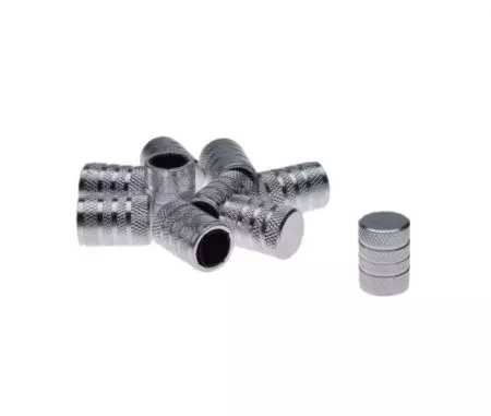 Nakrętki wentyla AV aluminiowe kapturki 10szt Srebrne - AW542188