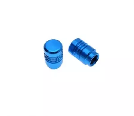 Nakrętki wentyla aluminiowe kapturki 2szt Niebieskie - AW54013