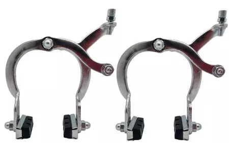 Zaciski hamulcowe U-brake retro komplet na 2 koła Srebrne - AWR0268