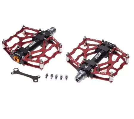 Pedały rowerowe Apexlink platformowe alu Czerwone - AWR0333
