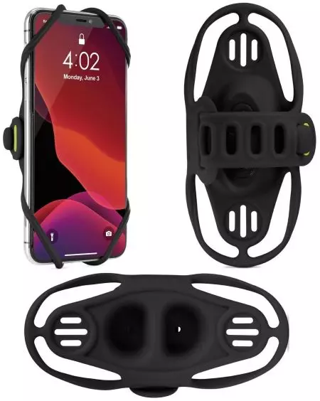 Uchwyt rowerowy na telefon Bone Tie Pro 4 czarny - BK20051-BK