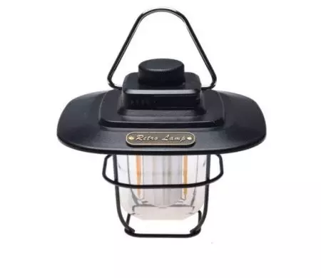 Lampka Retro Lamp camping czarna podwieszana  - AA25473