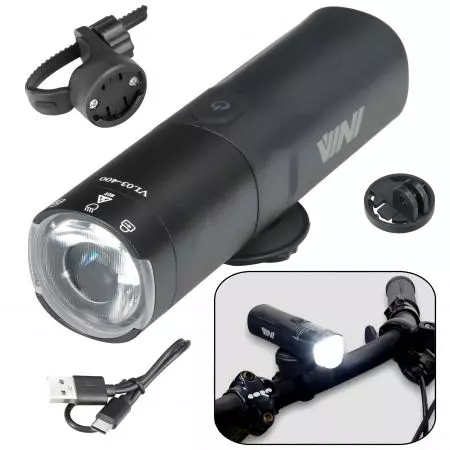 Lampka rowerowa VINI VL03 Przednia 400lumen