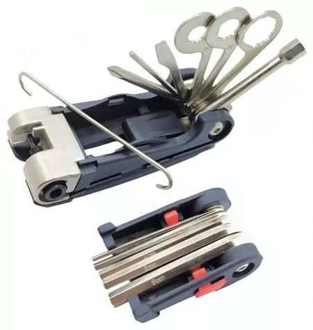 Multitool rowerowy Kenli 16 funkcji skuwacz imbusy łyżki do opon wkrętaki - 00313