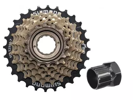 Wolnobieg rowerowy Shimano MF-TZ500 7s z kluczem do odkręcania - AMFTZ5007428