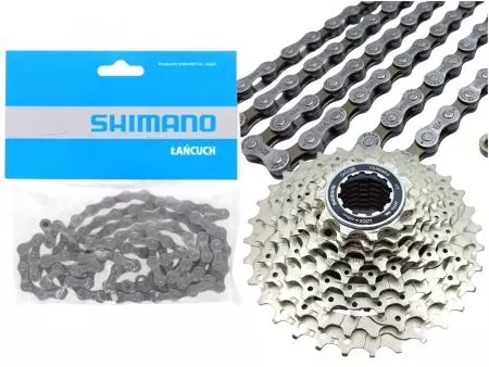 Kaseta 9 rzędowa CS-HG400 11-32T + Łańcuch CN-HG53 Shimano zestaw - ICSHG4009132S