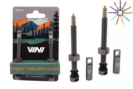 Wentyle Bezdętkowe Tubeless VINI 60mm Szare