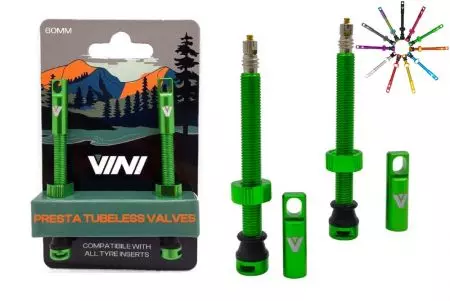 Wentyle Bezdętkowe Tubeless VINI 60mm Zielone