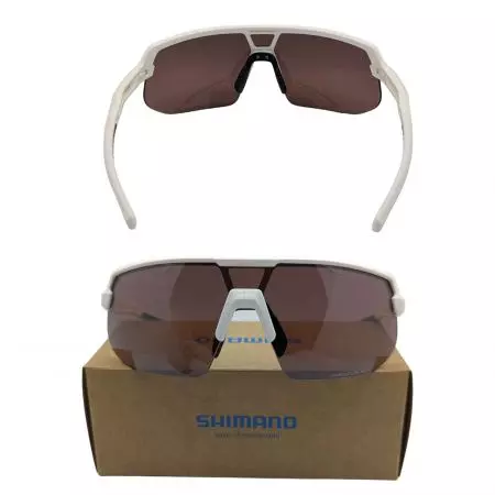 Okulary rowerowe Shimano TWINSPARK CE-TSPK2 Ridescape wysoki kontrast białe  - ECETSPK2HCW01