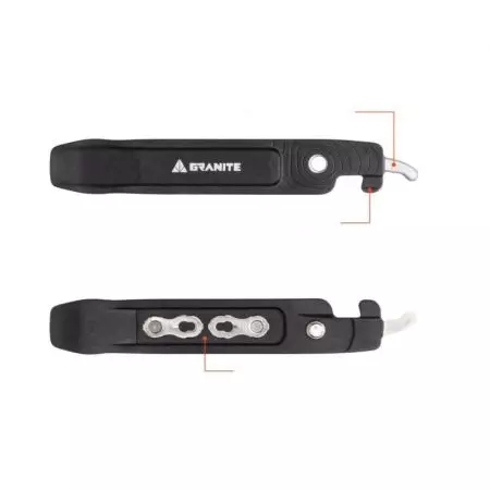 Łyżki do opon rowerowych GRANITE TALON z kluczem do spinek - GCR2001-01