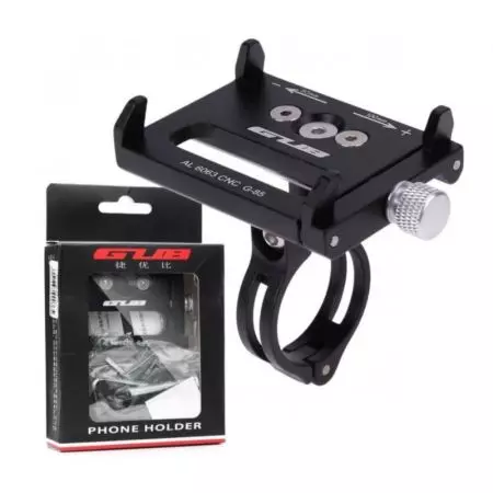 Uchwyt rowerowy na telefon GUB-G85 aluminiowy regulowany 3.6 do 6.7 cala - G-85 BK