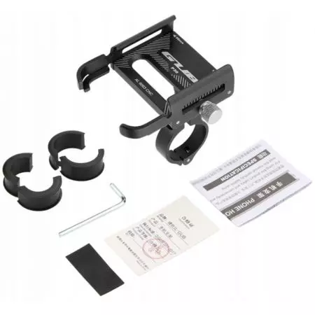 Uchwyt rowerowy na telefon GUB-P30 aluminiowy regulowany 4 do 6.8 cala - P-30 BK