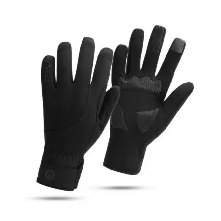 Rękawiczki rowerowe Rogelli CORE LDS softshell długie czarne L - 351931-4