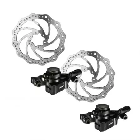 Hamulec tarczowy mechaniczny Radius BX-351 160mm przód tył tarcze - BX-351BOX