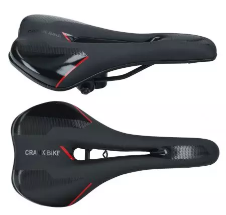 Siodełko rowerowe Crankbike czarno-czerwone 143x280mm