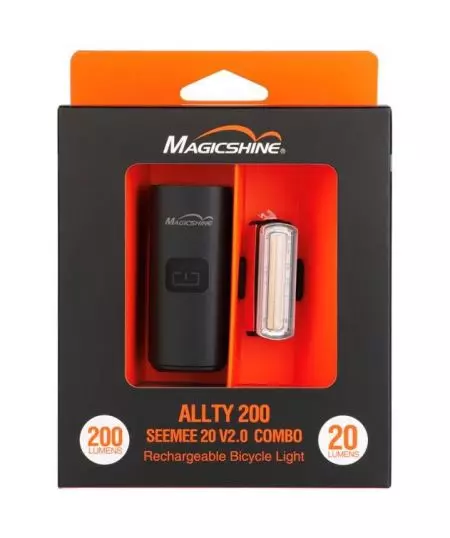 Lampka rowerowa przednia MAGICSHINE Allty 200 + tylna Seemee 20 - MGS-ALLTY200-SEEMEE20V2