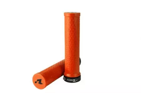 Chwyty rowerowe R-Bike Lock ON obejma CNC pomarańczowe - B-MPRBIKEAN20