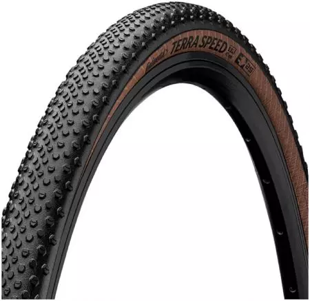 Opona rowerowa Continental Terra Speed PT 700x45 brązowy bok - CO0102007