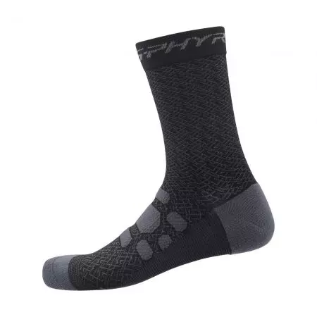 Skarpety rowerowe Shimano S-Phyre Merino czarne L-XL 45-48 - ECWSCBWUS31ML0161
