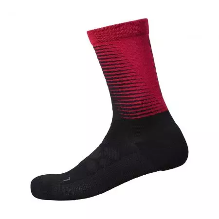 Skarpety rowerowe Shimano S-Phyre Merino czerwone L-XL 45-48 - ECWSCBWVS31MR0161