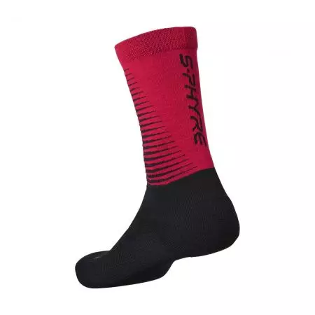 Skarpety rowerowe Shimano S-Phyre Merino czerwone L-XL 45-48 - ECWSCBWVS31MR0161