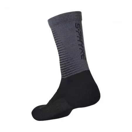 Skarpety rowerowe Shimano S-Phyre Merino wysokie czarno szare S-M 36-40 - ECWSCBWVS31ML1360