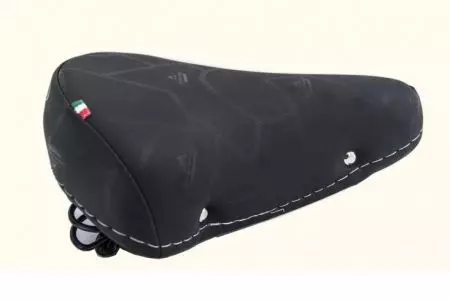 Siodełko rowerowe Monte Grappa na sprężynie retro czarne - SIM07FC
