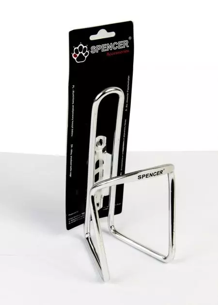 Koszyk na bidon rowerowy Spencer aluminium srebrny - KOB350