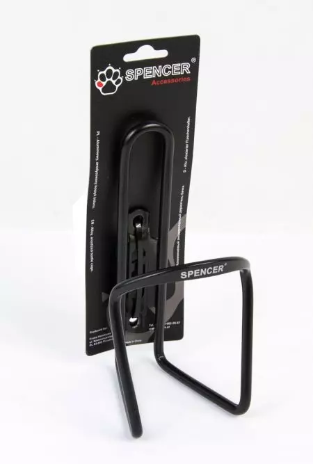 Koszyk na bidon rowerowy Spencer aluminium czarny - KOB351
