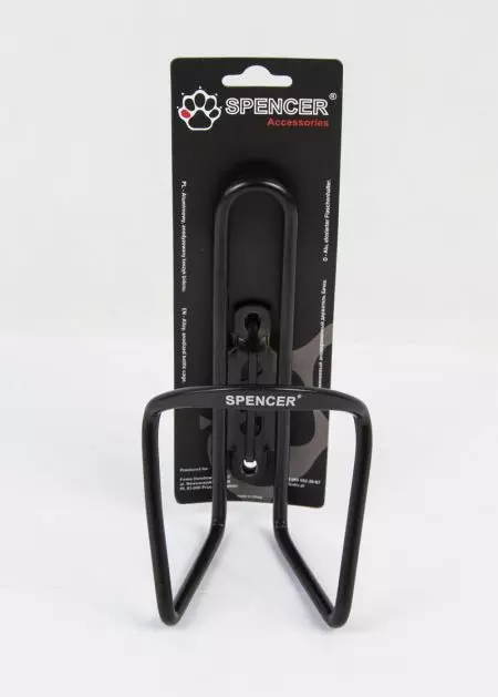 Koszyk na bidon rowerowy Spencer aluminium czarny - KOB351