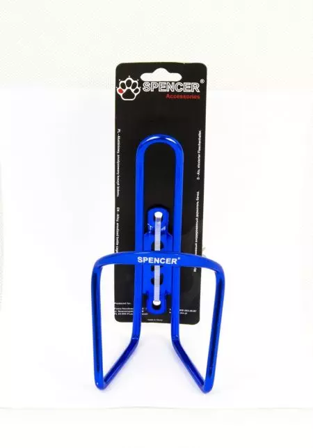 Koszyk na bidon rowerowy Spencer aluminium niebieski - KOB352