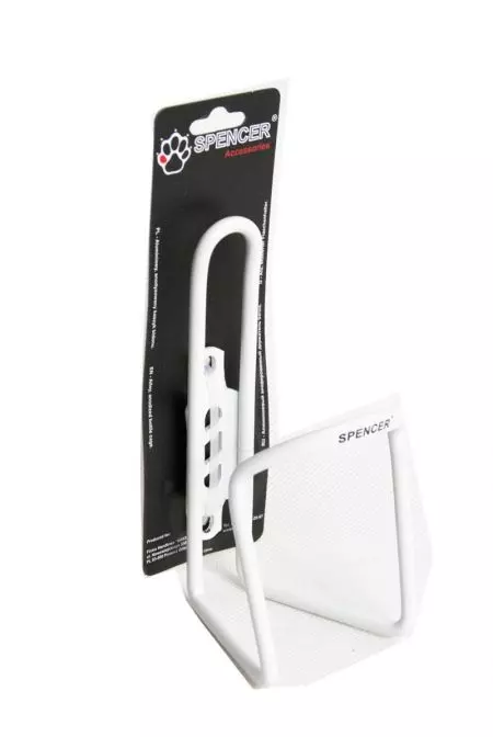 Koszyk na bidon rowerowy Spencer aluminium biały - KOB355