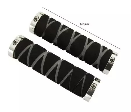 Chwyty rowerowe gripy Super-B miękka pianka lock-on czarne - CHW226