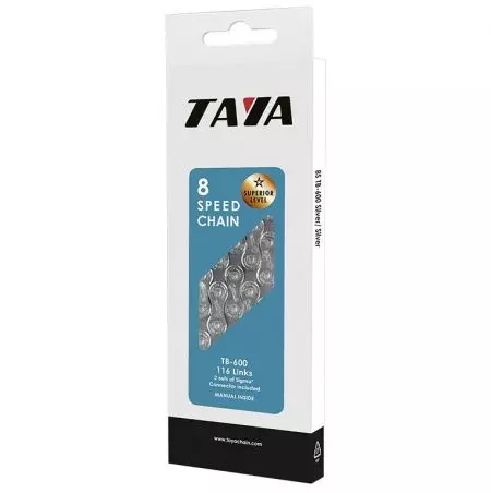 Łańcuch rowerowy 7/8s Taya TB600 116L spinka czarny - LAN061