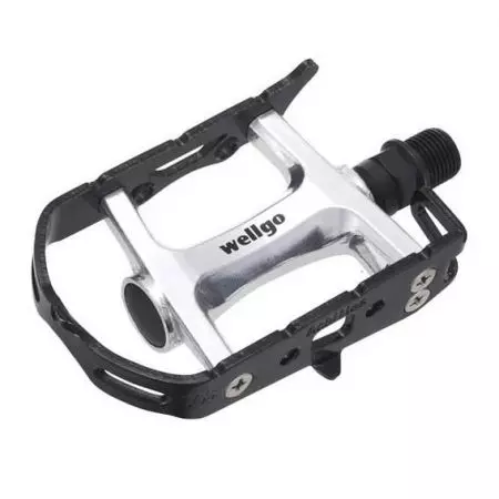 Pedały rowerowe Wellgo R104 szosa aluminium czarno-srebrne - PED104