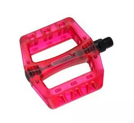 Pedały rowerowe Wellgo B107 BMX transparentne czerwone - PED109
