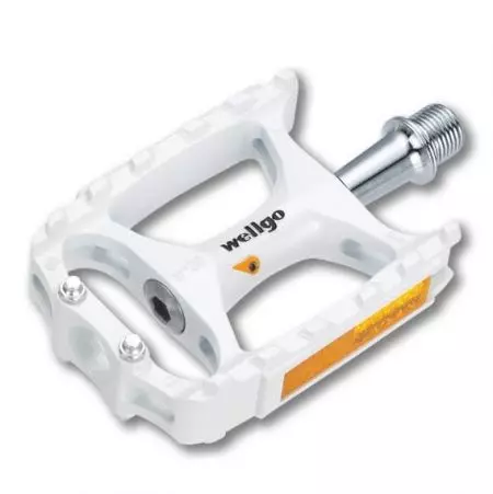 Pedały rowerowe Wellgo M138 MTB aluminium odblask białe - PED137