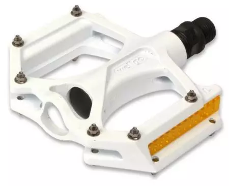 Pedały rowerowe Wellgo M195C MTB aluminium odblask białe - PED196