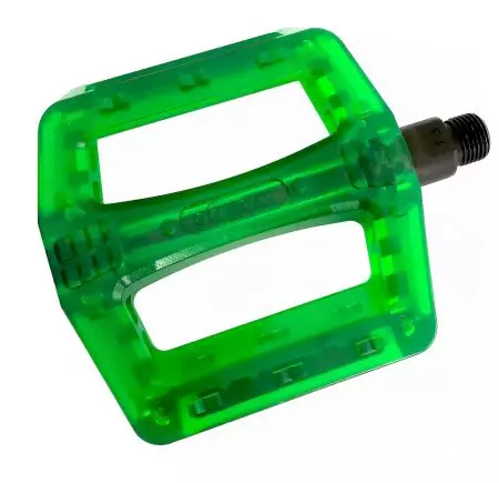 Pedały rowerowe Wellgo B107 BMX transparentne zielone - PED106