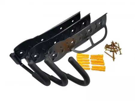 Wieszak ścienny na rower lub hulajnogę hak zestaw 3 sztuki - CRANKBIKE053b
