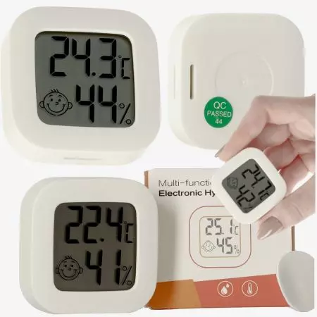 Termometr pokojowy elektroniczny higrometr wilgotnościomierz - KX4962