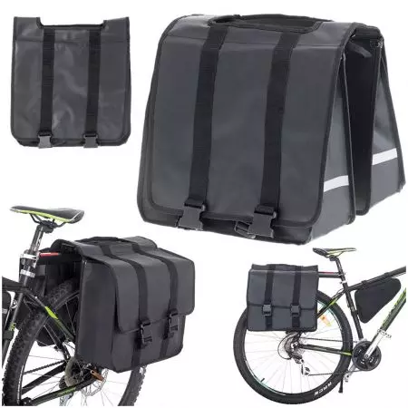 Torba rowerowa Rallex rowerowa podwójna dwukomorowa boczna na rower bagażnik 35L - KX5071
