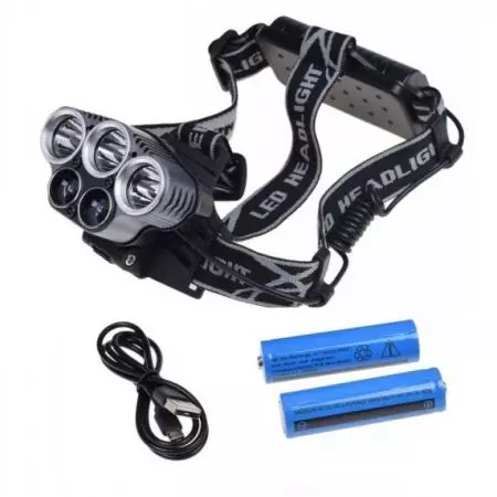 Latarka czołowa Wilmat Parts 5xLED akumulatorowa microUSB  - AA2545C