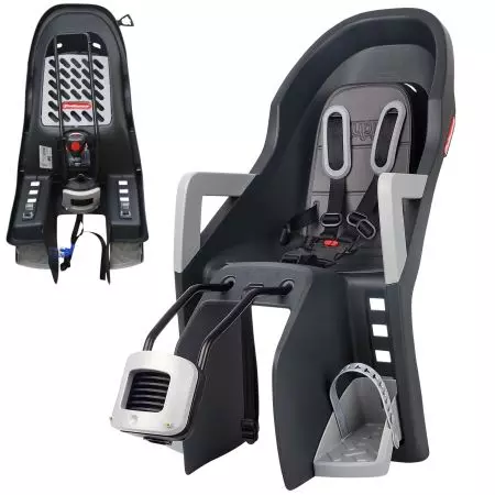 Fotelik rowerowy dzięcięcy Polisport Guppy Maxi FF Szaro-srebrny