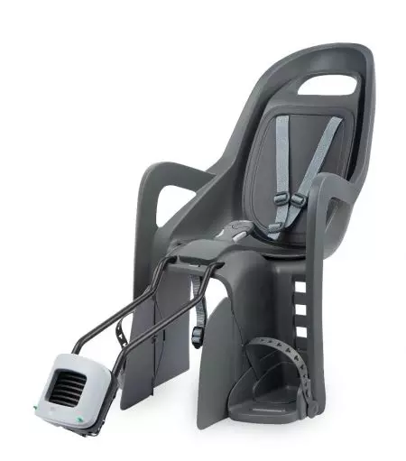 Fotelik rowerowy dzięcięcy Polisport Groovy Czarno-szary 29”