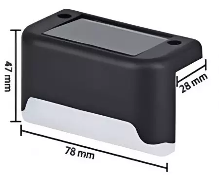 Lampa solarna schodowa ogrodowa zewnętrzna LED czujnik zmierzchu 8 sztuk  - KX3092