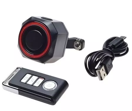 Lampka rowerowa tył LED pilot alarm dzwonek USB-C  - AWR1337